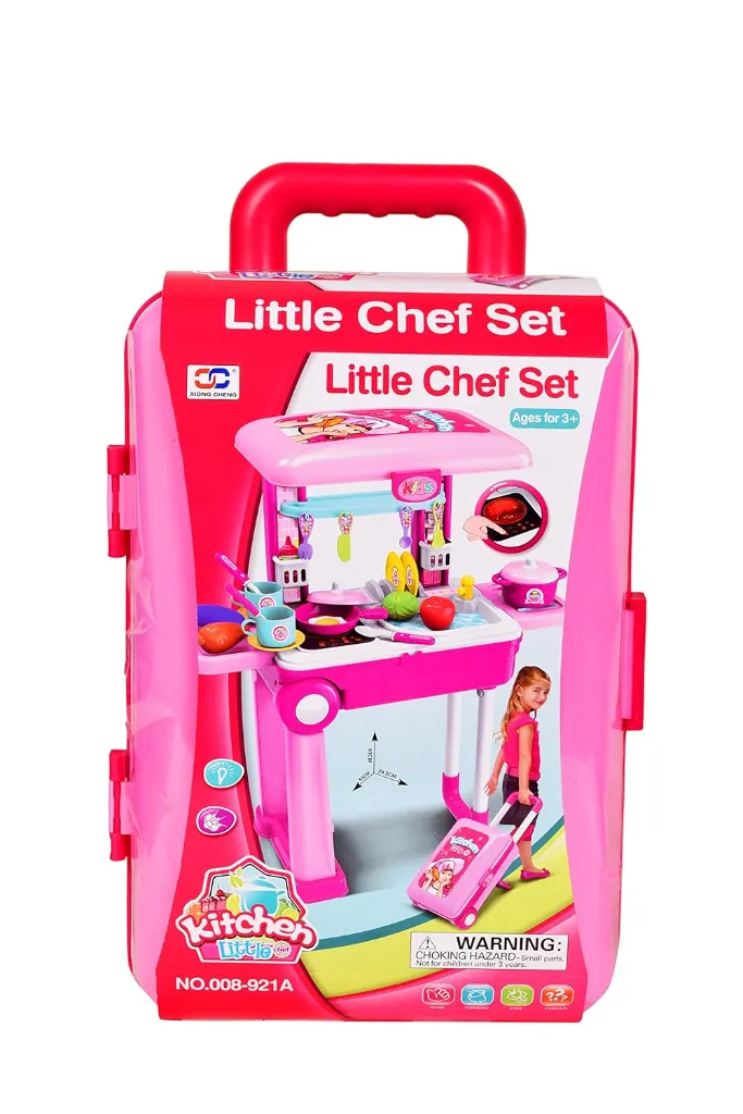Little Chef Kitchen Play Trolley Set 1.webp