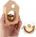 Triangle Wooden Door Bell Chime with Brass Sound  2.webp