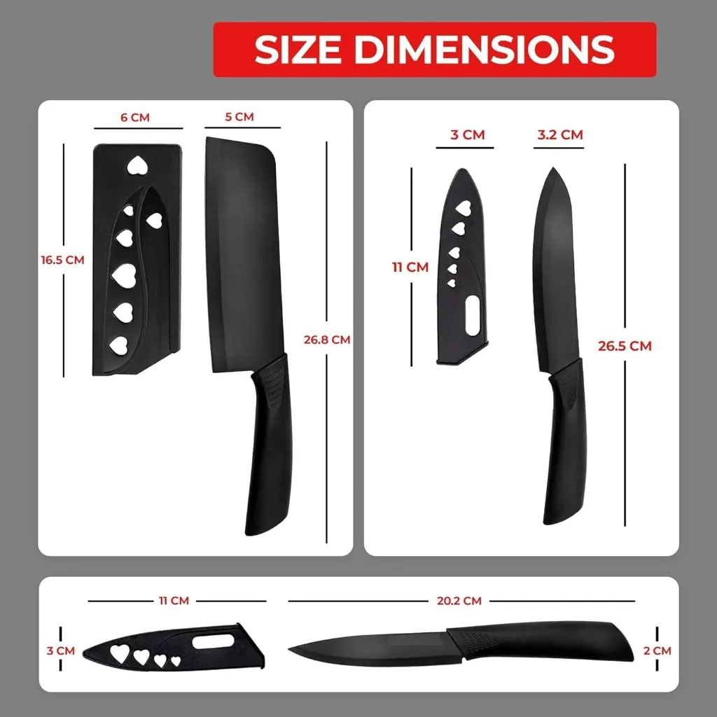 3 Pieces Kitchen Knife (Black) 3.webp