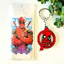 Deadpool Red Metal Revolving Keychain (No. KC-03).webp