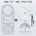 Multifunctional Geometric Ruler for Students 3.webp