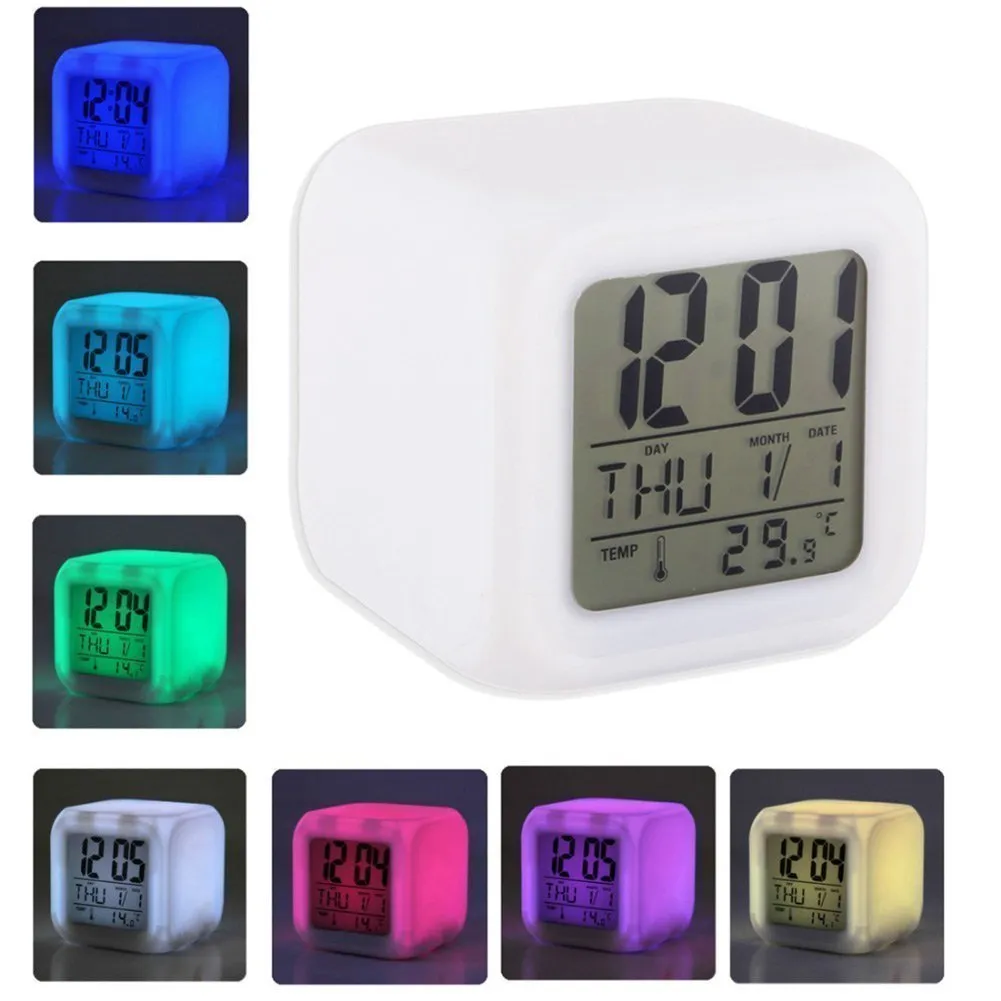 Alarm Clock with 7-Color Changing Digital Display & Temperature Display 2.webp