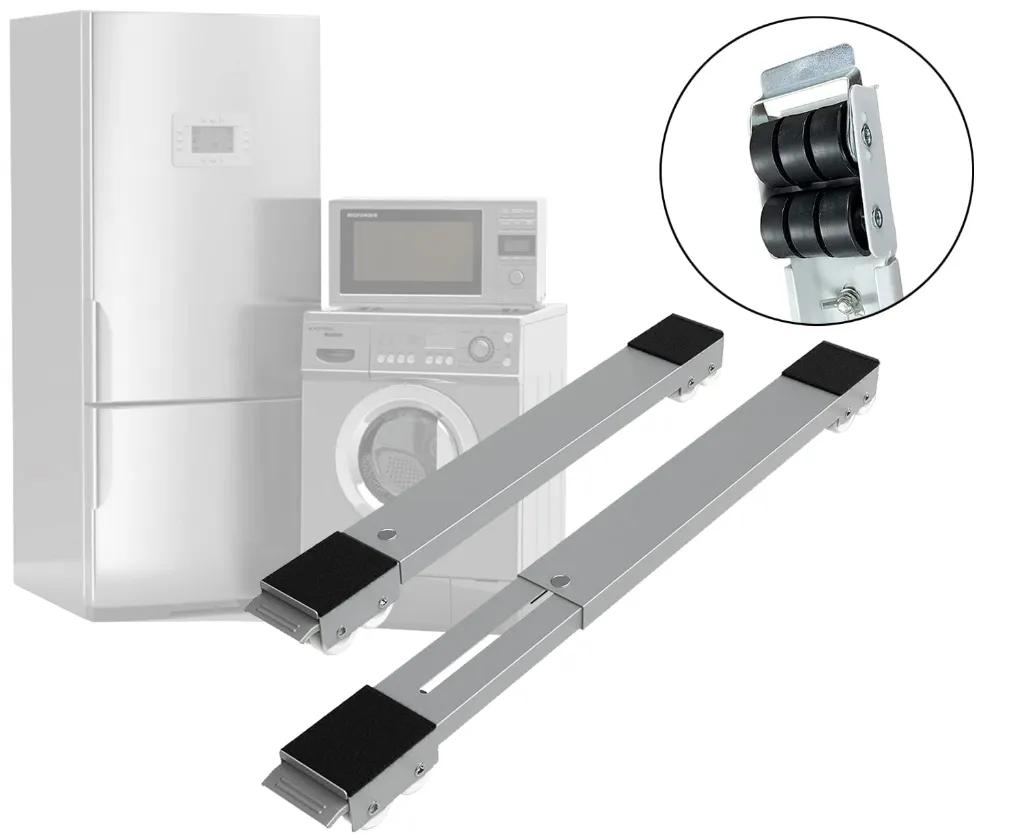 Adjustable Heavy Duty Appliance Roller Stand with Lifting Tool for Washing Machine & Refrigerator (2 Pcs) 2.webp
