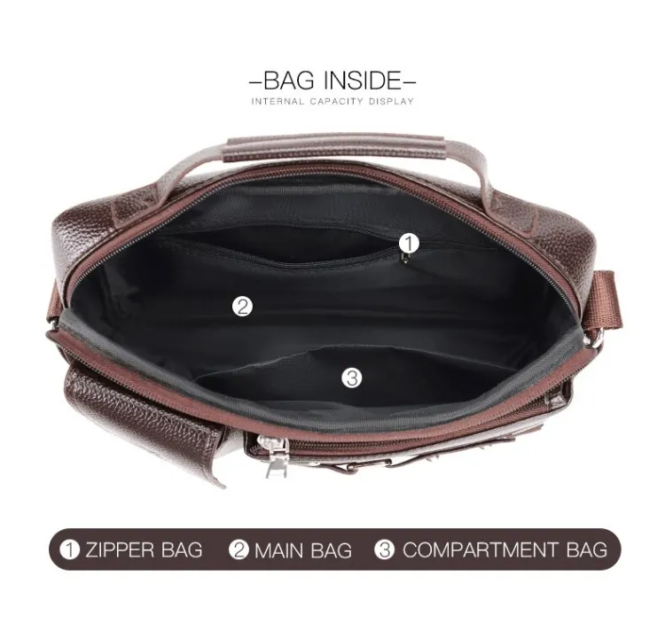 Leather Shoulder Handbag for Men – Laptop Compatible Office & Travel Bag 3.webp