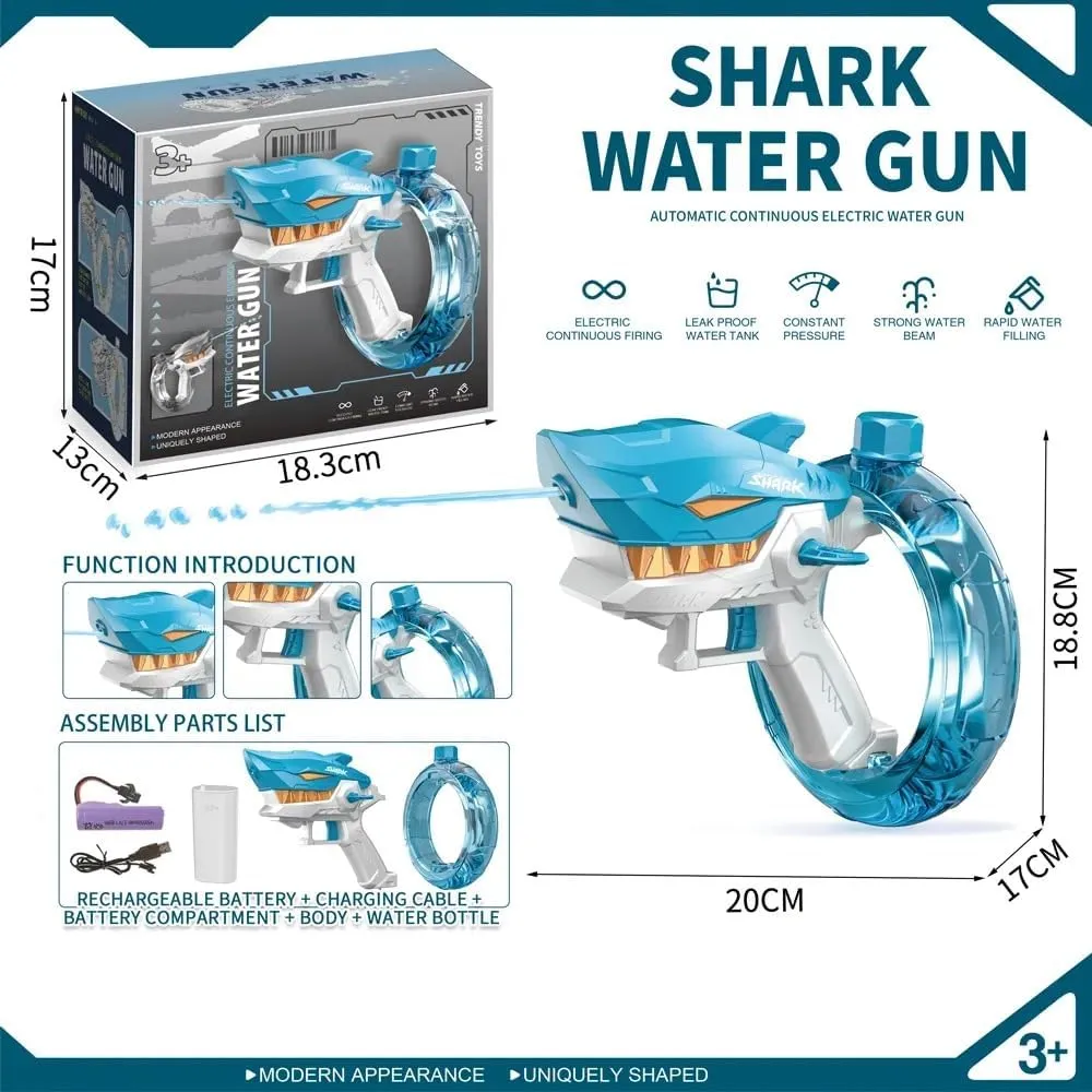 Electric Water Gun Pichkari (Shark Dolphin) 6.webp