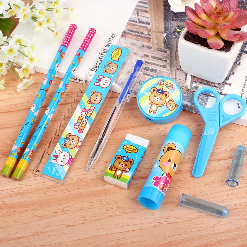 Korean Cute Cartoon Kids Stationery Set  3.webp