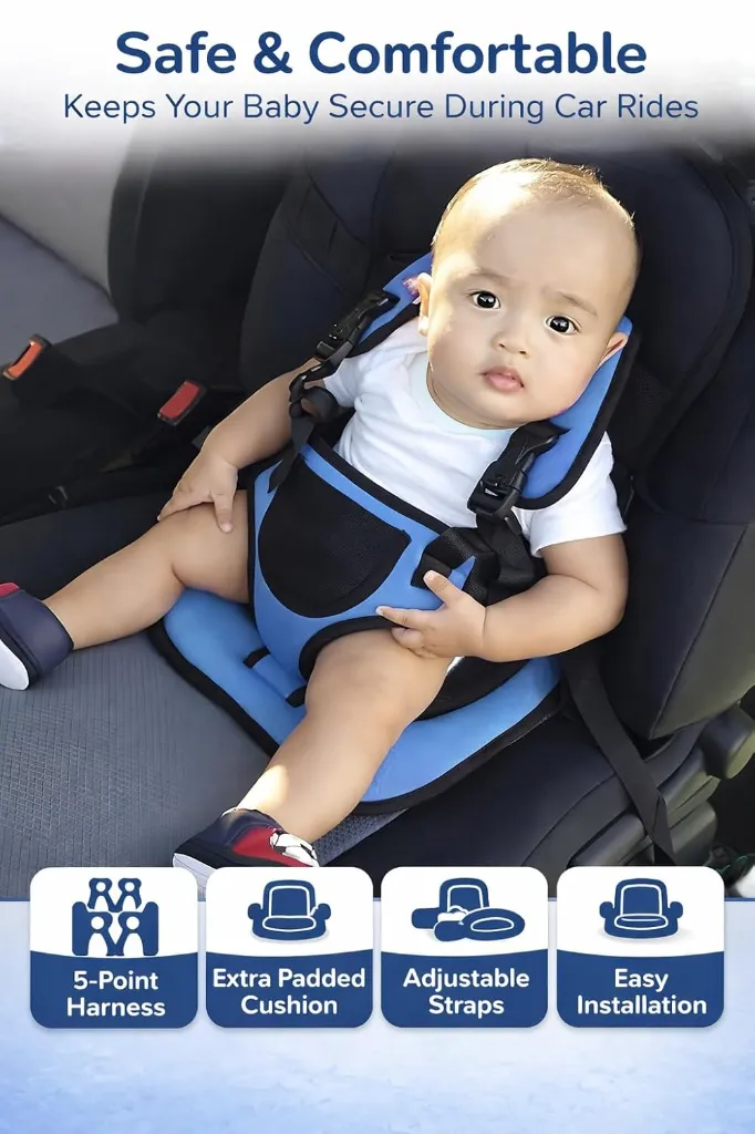 Baby Car Seat Cushion with Safety Belt 3.webp