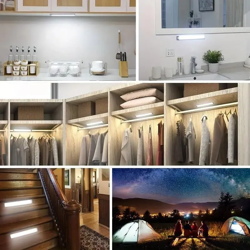 Rechargeable Motion Sensor LED Strip Light - Wireless USB Cabinet & Wardrobe Night Light with Human Body Detection 3.webp