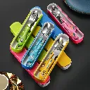 Spoon Fork Knife Set for Kids - 3 Piece Stainless Steel Cutlery with Carry Case - Rust Resistant Cartoon Design - Safe & Easy to Clean for School Travel & Home 2.webp