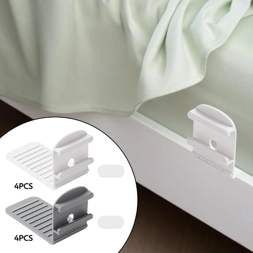 Bed Sheet Holder Clips (Pack of 4) - Adjustable Mattress Corner Fasteners 2.webp