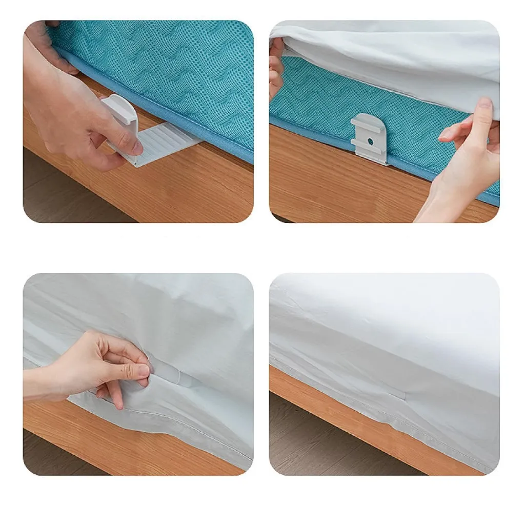 Bed Sheet Holder Clips (Pack of 4) - Adjustable Mattress Corner Fasteners 3.webp