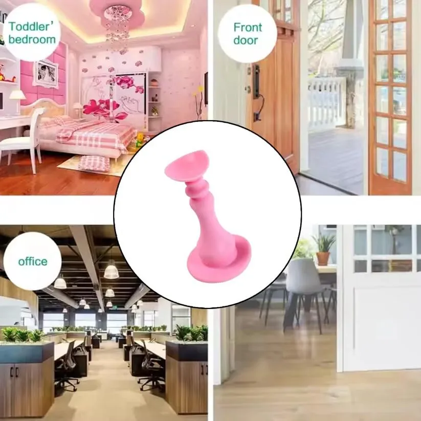 Silicone Door Stopper & Wall Protector (Big Size) Assorted Colour 3.webp