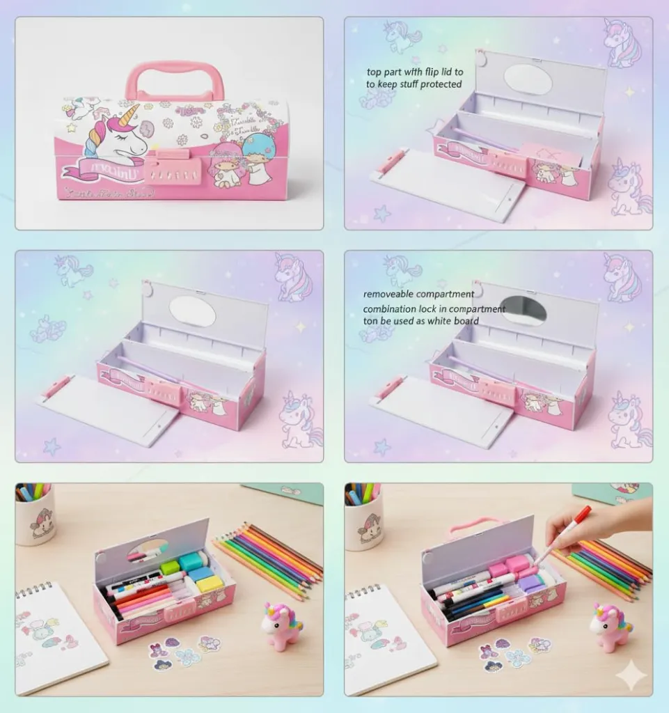 Password Suitcase Pen Box (Assorted Design) 4.webp