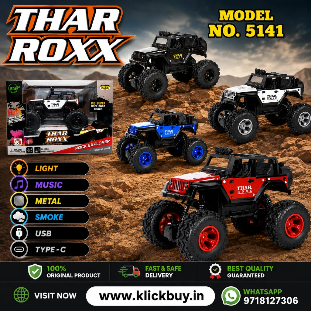 Remote Control THAR Racing Car with Music & Lights for Kids.webp