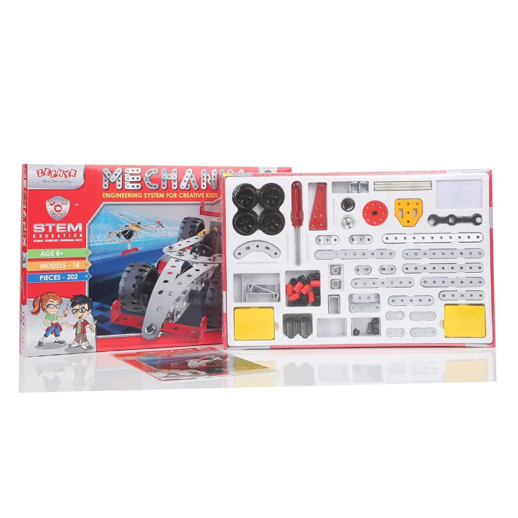 Mechanix 3 DIY Metal Construction Set for Kids (18 Models, 202 Pieces) - STEM Learning Educational Building Toy Kit 1 4.webp