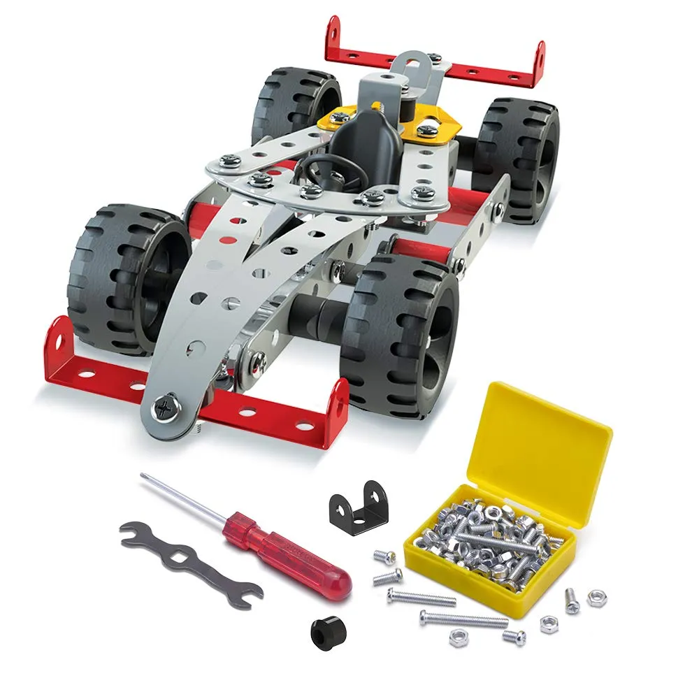 Mechanix 3 DIY Metal Construction Set for Kids (18 Models, 202 Pieces) - STEM Learning Educational Building Toy Kit 2.webp
