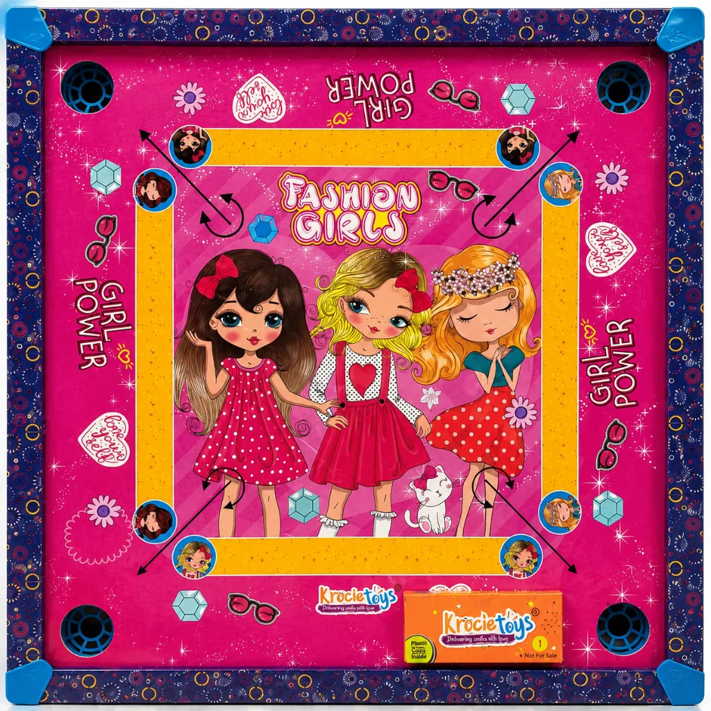 Krocie Toys Cartoon Character Carrom with LUDO (26X26)  2.webp