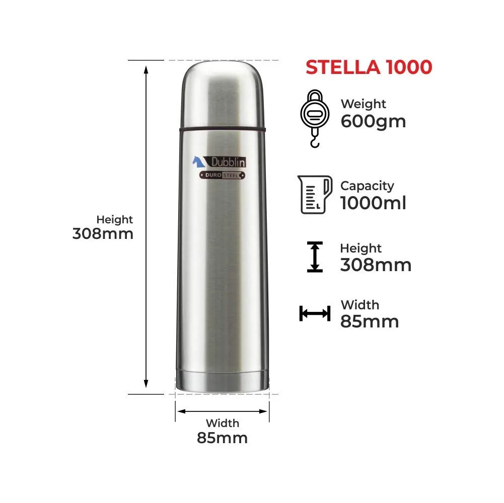 Dubblin Stainless Steel Vacuum Bottle (Stella 1000, 100ml)  2.webp