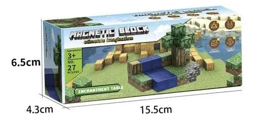 Minecraft Magnetic Building Blocks Set (27 Pcs Magnetic Construction Cubes) 8.webp
