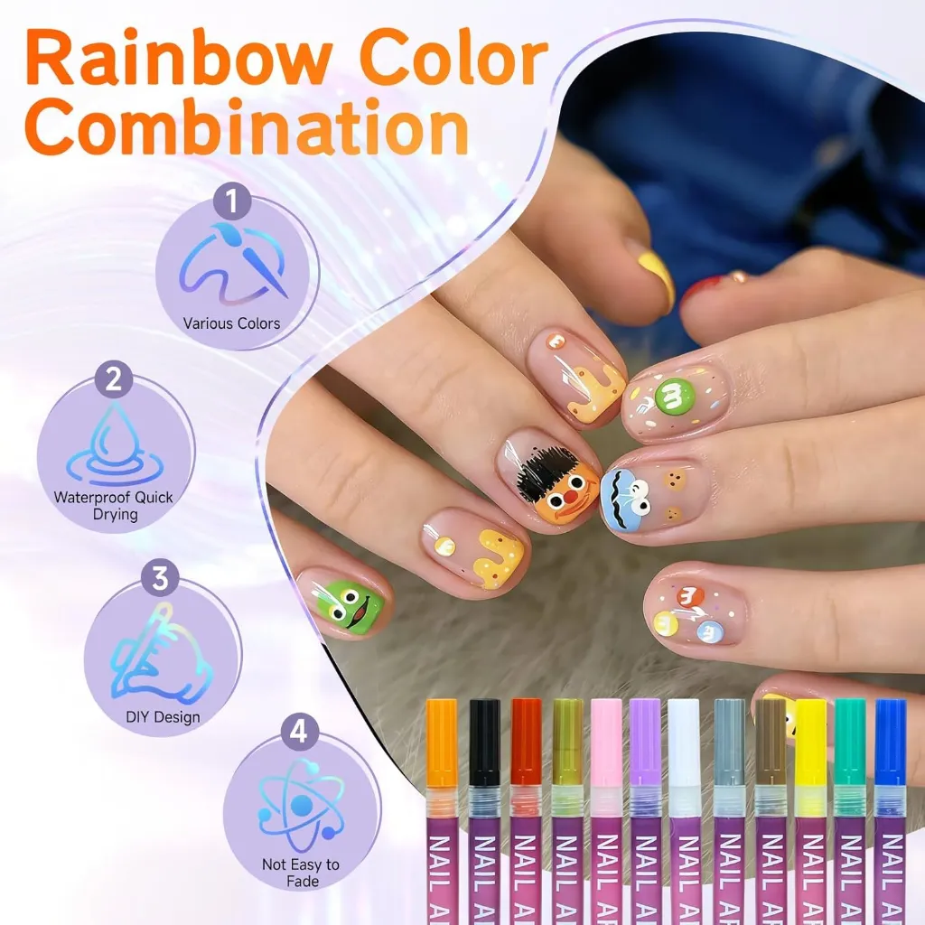 Nail Art Marker Pen Set (12 Colours, 0.5mm) 6.webp