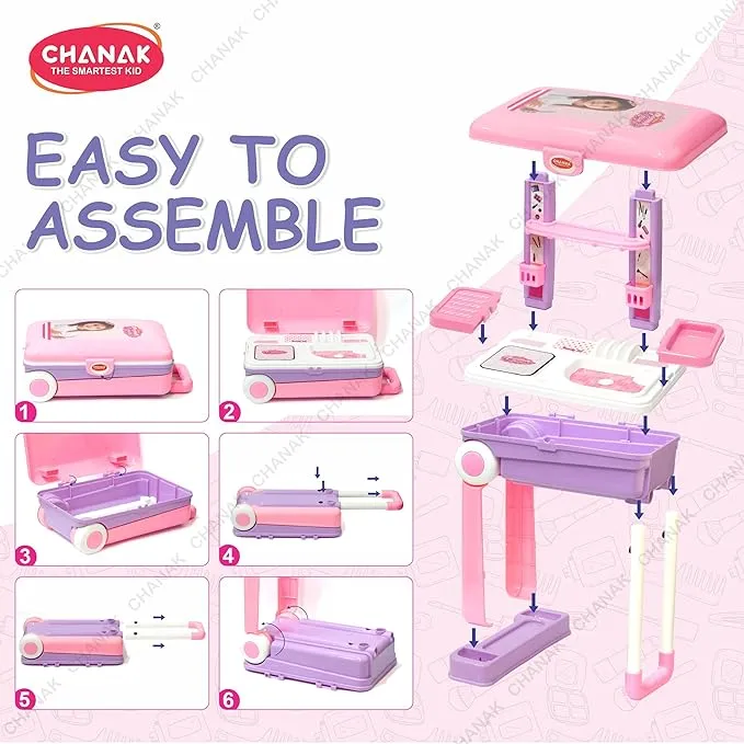 Chanak Little Fashion Beauty Set With Trolley for Kids 3.webp