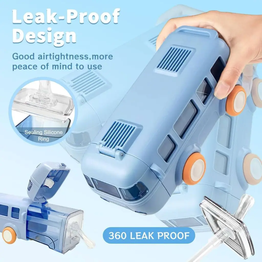 Bus Shape Water Bottle with Straw 1.webp