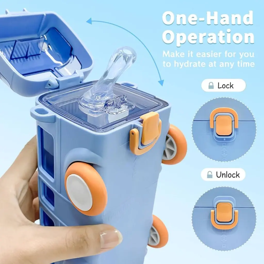 Bus Shape Water Bottle with Straw 2.webp