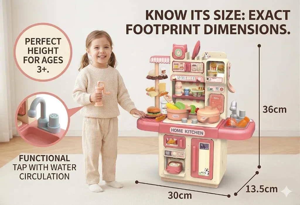 Annie Dream Kitchen Set (Big) - Real Steam, Music & Cycle Water System 3.webp