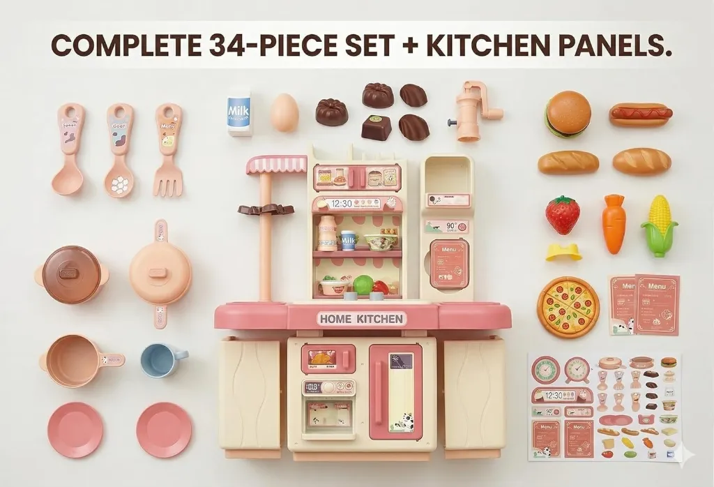 Annie Dream Kitchen Set (Big) - Real Steam, Music & Cycle Water System 7.webp