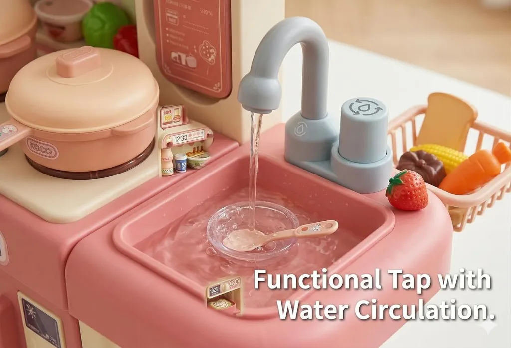 Annie Dream Kitchen Set (Big) - Real Steam, Music & Cycle Water System 5.webp