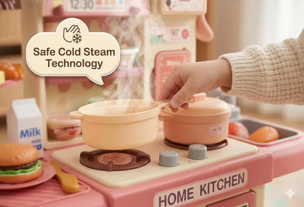 Annie Dream Kitchen Set (Big) - Real Steam, Music & Cycle Water System 4.webp