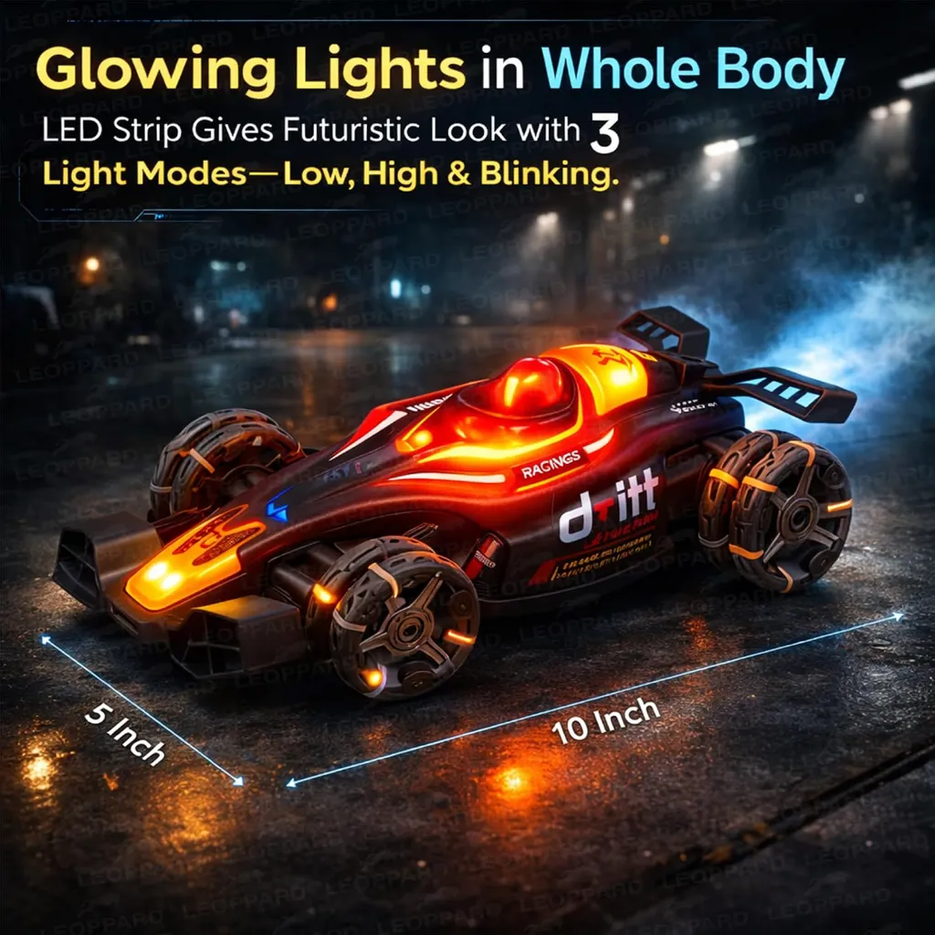 Remote Control Car-2.4 GHz RC Drift Stunt Car - Music, Lights, Lateral Drift & Spray Function (No.XJD242-101C)-2466 3.webp