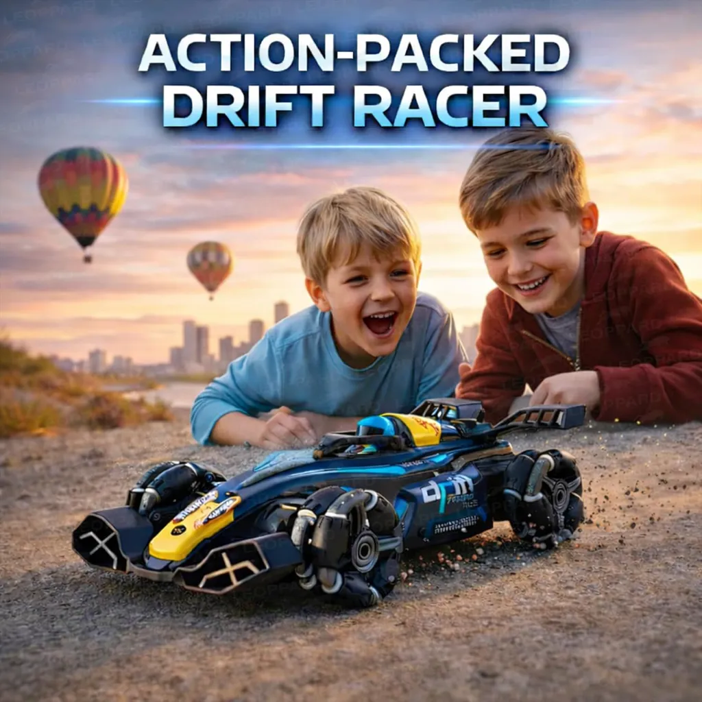 Remote Control Car-2.4 GHz RC Drift Stunt Car - Music, Lights, Lateral Drift & Spray Function (No.XJD242-101C)-2466 7.webp