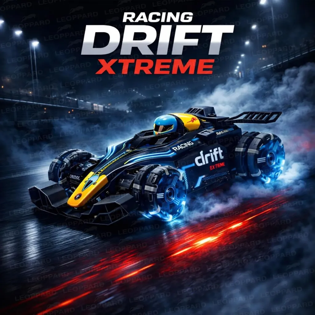 Remote Control Car-2.4 GHz RC Drift Stunt Car - Music, Lights, Lateral Drift & Spray Function (No.XJD242-101C)-2466 2.webp