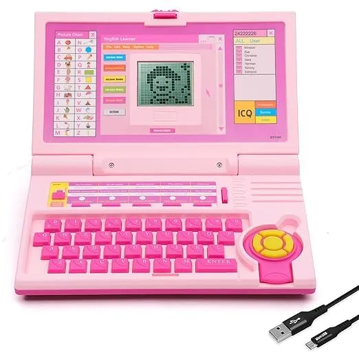 English Learner Laptop for Kids Pink.webp