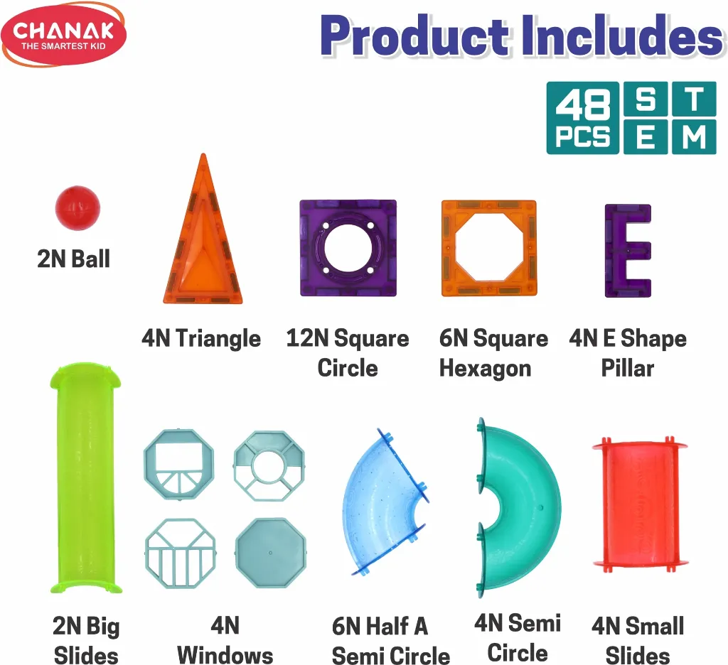 Chanak Magnetic Building Tiles (48 Pcs) 4.webp