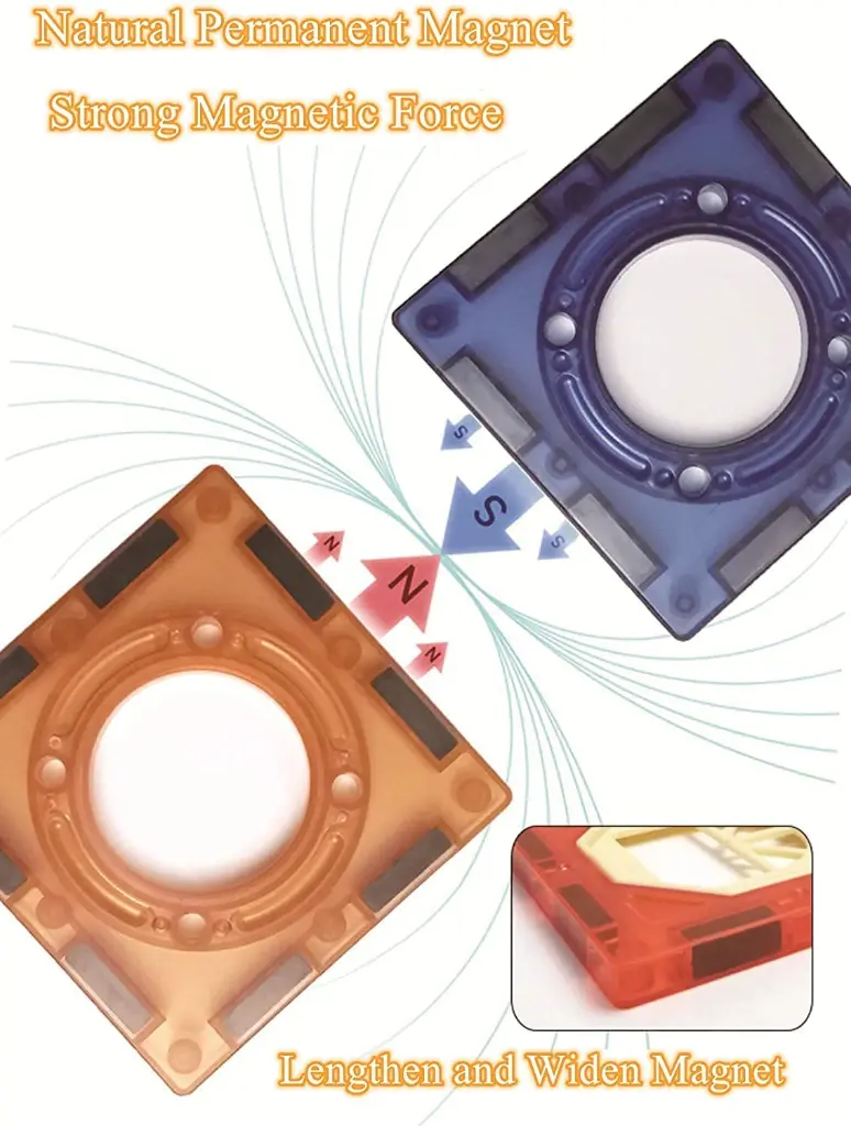 75 Pcs Light Magnetic Tiles for Kids – 3D STEM Building Blocks & Marble Run Toy Set 4.webp