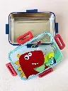 Stainless Steel Cartoon Print Lunch Box - 600ml + 100ml Bowl - 2576 -4.webp