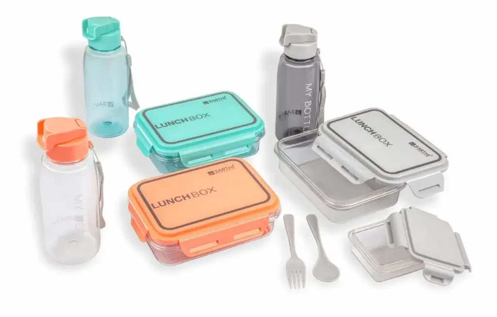 [KBS-680] Plastic Lunch Box with Bottle