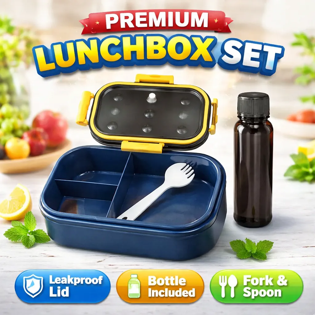 [KBS-681] Plastic Lunch Box with Bottle (Type 2)