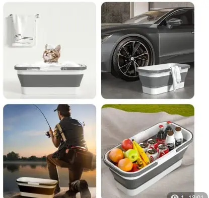 [KBS-617] Rectangular Folding Bucket