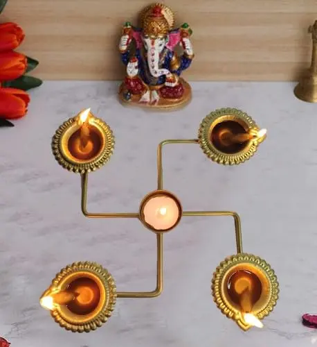 [KBS-554] Swastik Tealight Candle & Diya Holder