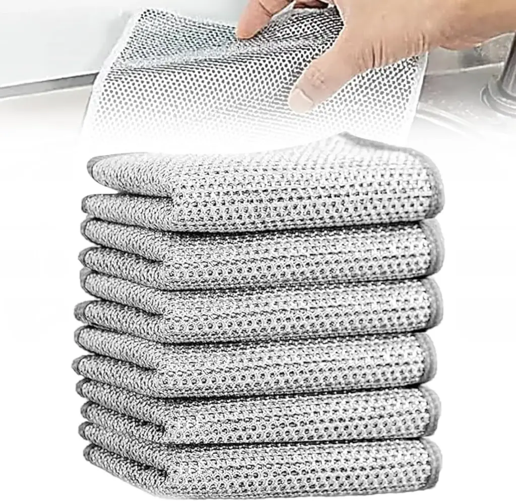 Wire Dish Wash Cloth Single Layer | Heavy-Duty Stainless Steel Scrubber for Utensils & Cookware