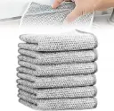 Wire Dish Wash Cloth Single Layer | Heavy-Duty Stainless Steel Scrubber for Utensils & Cookware