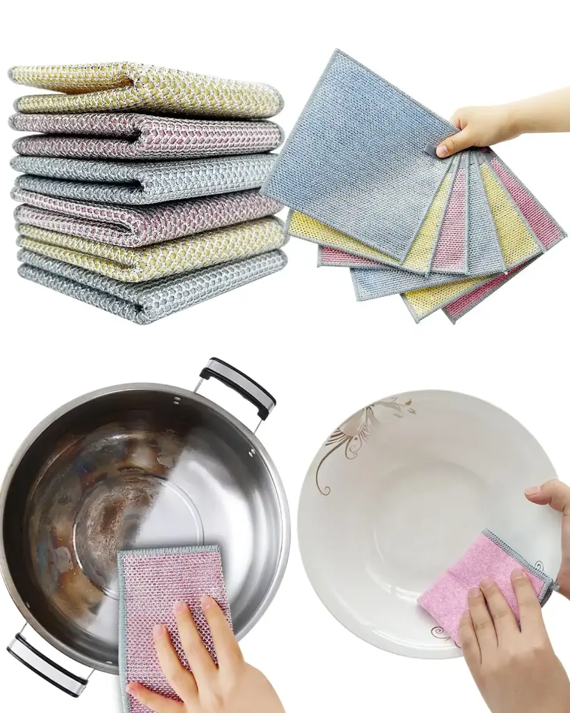 [KBS-265] Wire Dish Wash Cloth with scrubber