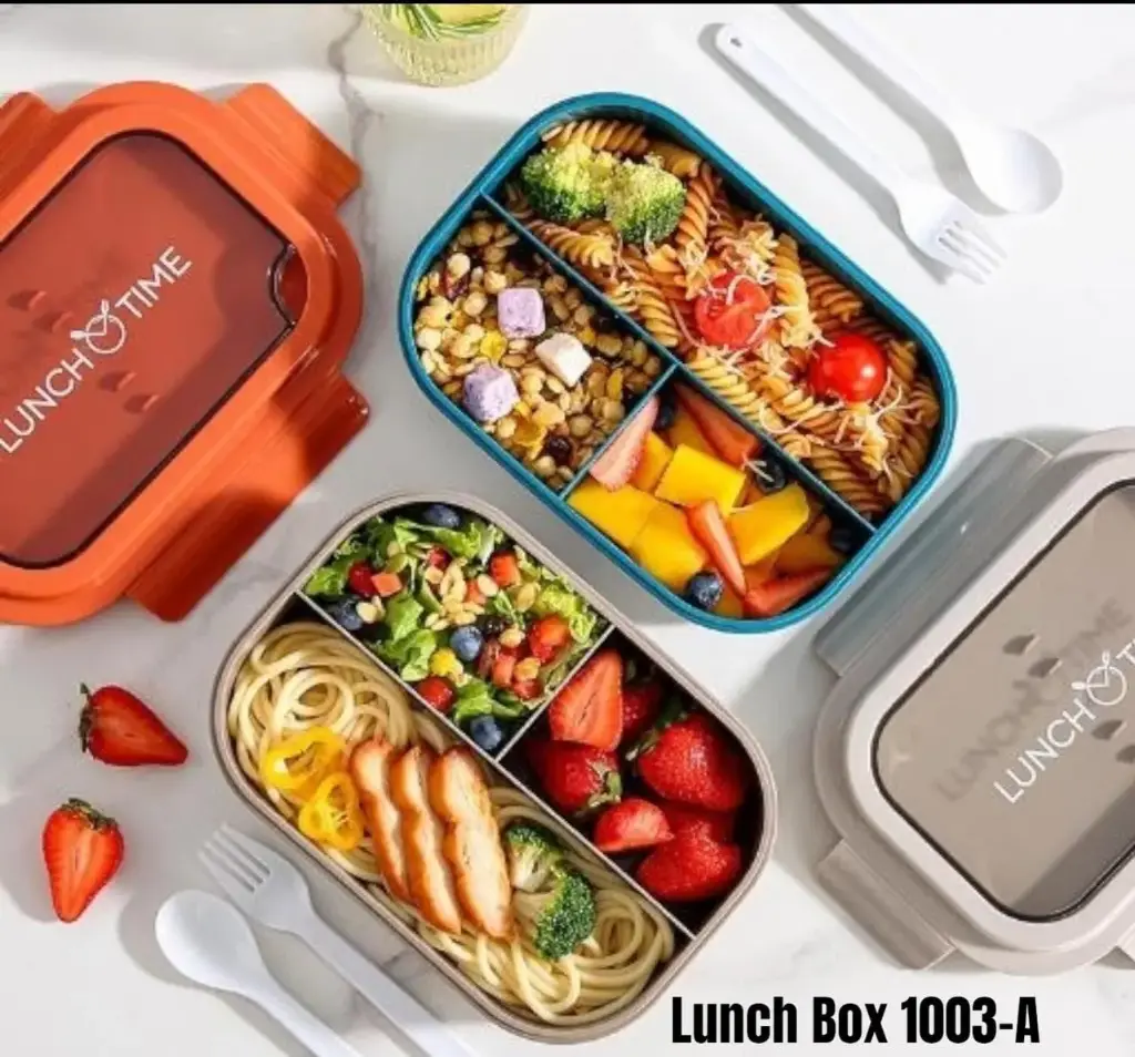 Plastic 3-Compartment Lunch Box (Model 1003-A)