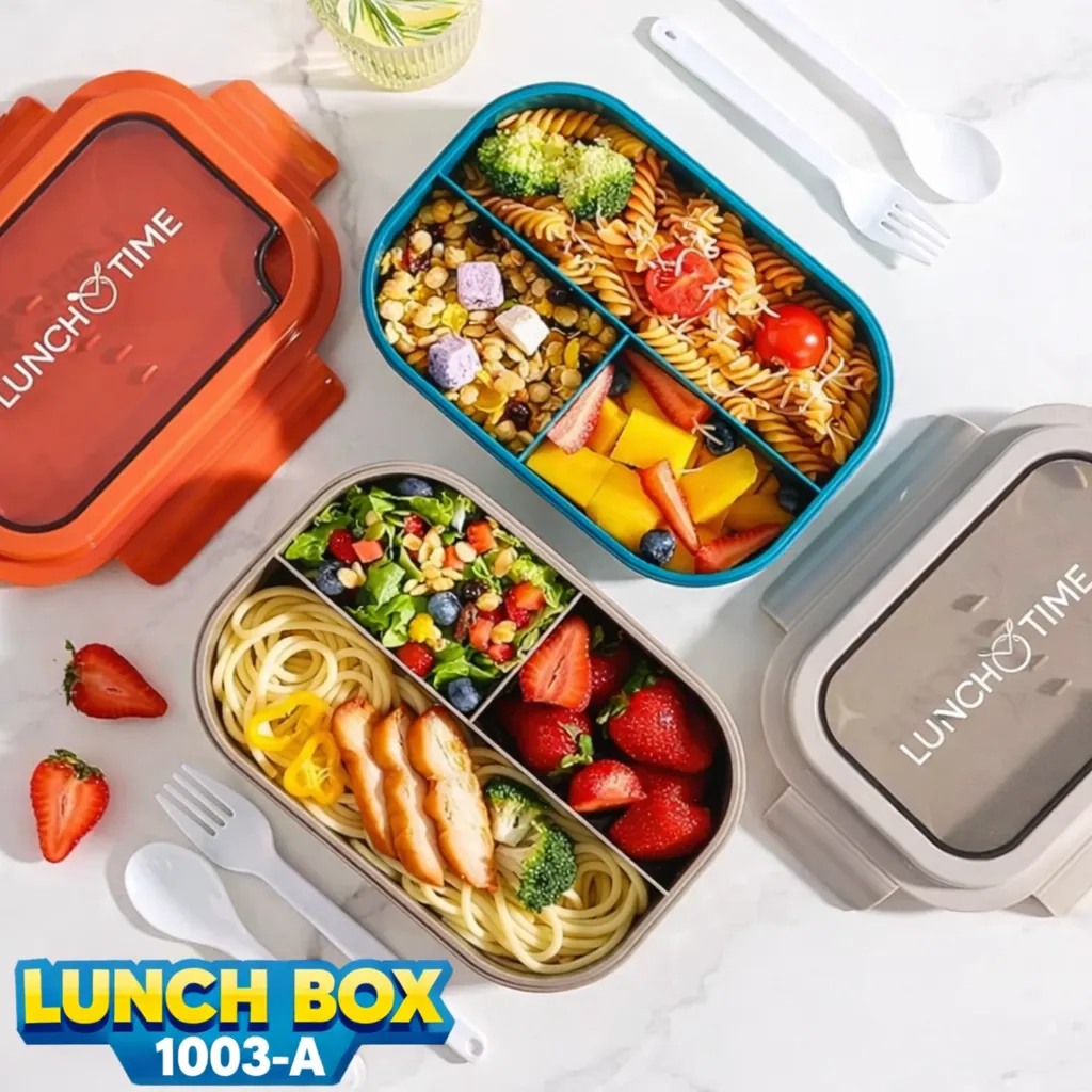 [KBS-842] Plastic 3-Compartment Lunch Box (Model 1003-A)