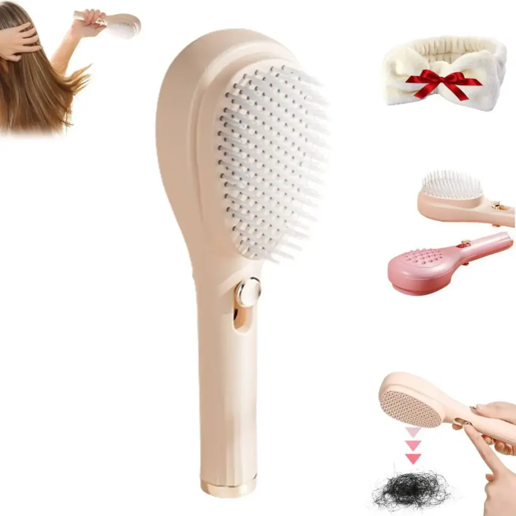 [KBS-912] Self-Cleaning Hair Brush (BIG)