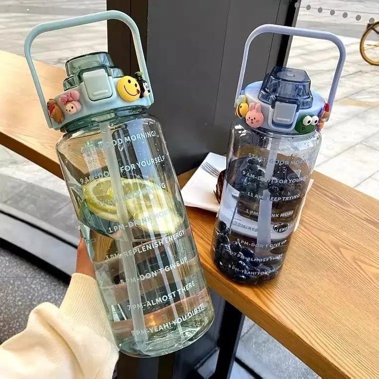 [KBS-928] Motivational Water Bottle (2 Lt, Transparent)