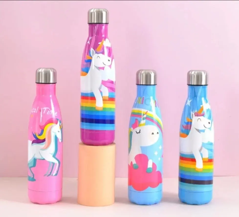 [KBS-944] Unicorn Print Stainless Steel Water Bottle - 500ml (4343)